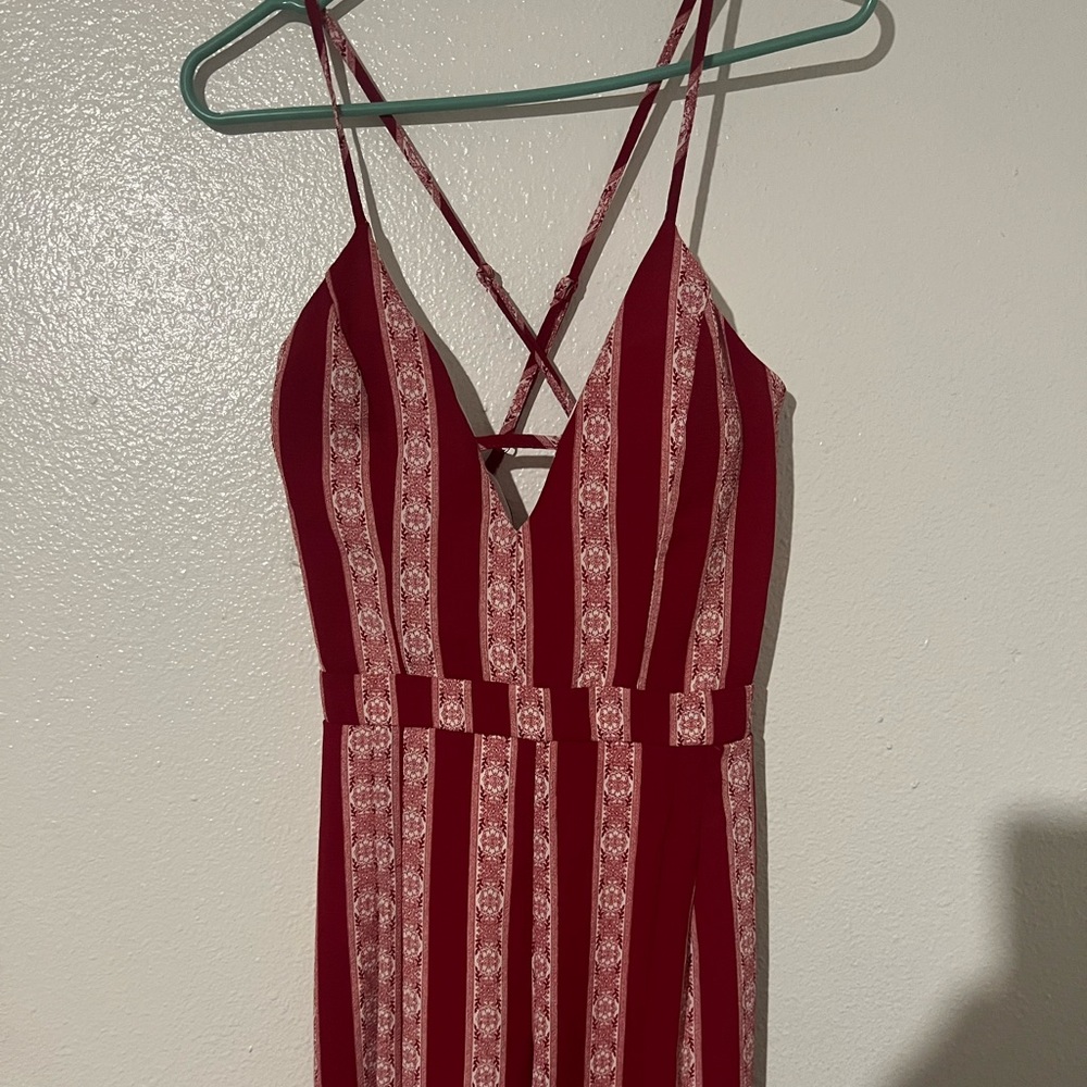 JUNIORS SIZE - WIDE LEG SPAGHETTI STRAP JUMPSUIT
